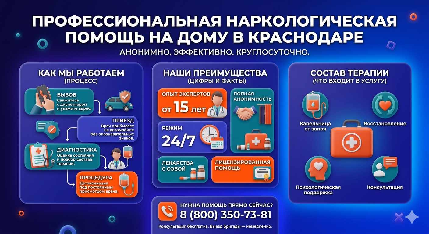 Инфографика о принципах лечения алкоголизма на дому в Чудово: этапы вызова нарколога, преимущества анонимной детоксикации и состав медицинской помощи.